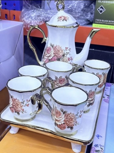 Porcelain tea set featuring - porcelain,