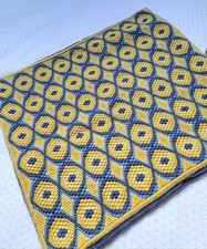 Funky Retro Hand Embroidered Cushion Covers Geometric Interior Design Vintage 