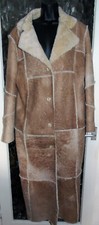 LUXURY TOSCANA LAMBSKIN SHEARLING EXTRA LONG 50" COAT BY 'OLLY & Co.' ~ UK14