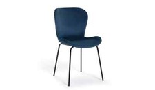 Habitat Etta Teal Blue Velvet Chair Home Office Dining Home Seat Top Part Only