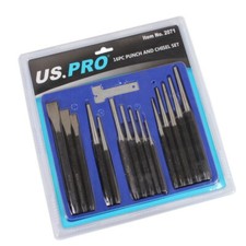 US PRO 16pc Punch and Chisel