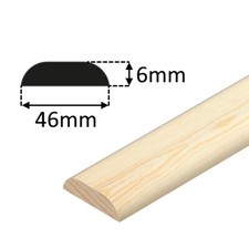 Flat pine trim moulding