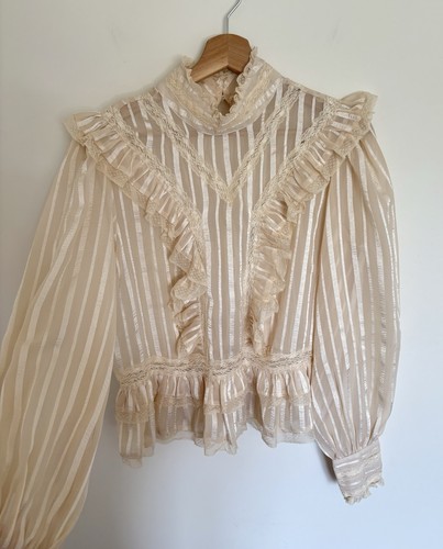 River island cream lace ruffle - lace,