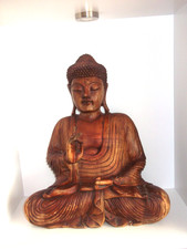 Vintage wooden dhyani mudra - vintage,