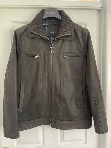 Men leather jacket brown - jacket,