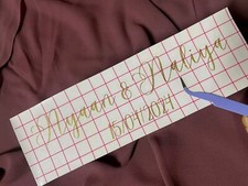 Custom Sign Vinyl Mirror Ring