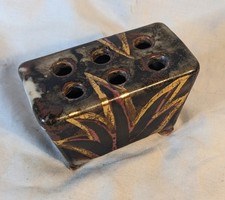 Ceramic Flower Brick With Gold