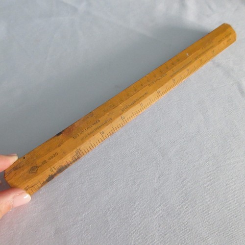 Antique wooden ruler engineer - antique,