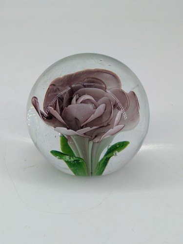 Vintage art glass - art, rose