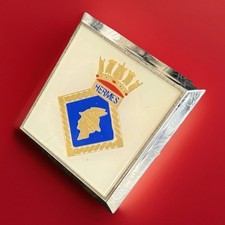 HMS HERMES Car Badge Vtg