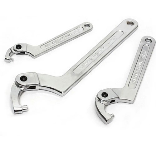 Sizes adjustable hook - 4, wrench
