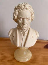 Made in Italy A Giannelli Beethoven Alabaster 6"/16cm Bust on a Marble Base [HM]