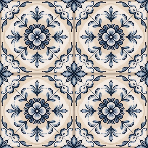 48x blue delft - delft, stickers