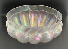 John Walsh Walsh Wrythen Art Nouveau Pearlescent Ribbed Glass Vase