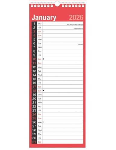 2026 slim month view - slim,