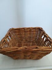 Large Square Wicker Rattan Basket Woven Brown Storage Crafts Flowers display
