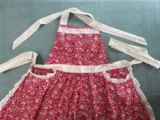 Pinnygirls London Cotton Fabric Red And White Apron