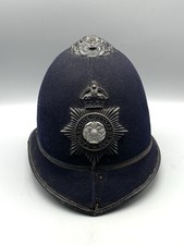 Rare WW2 LANCASHIRE CONSTABULARY Blackout POLICE Helmet Queens Crown Rose Top