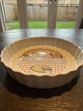 Vintage flan pie dish 1980s - flan,