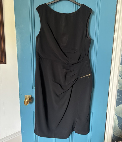 Coast black satin - satin, dress