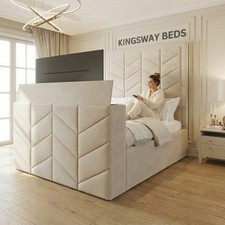 Lynx upholstered new bed - new, tv