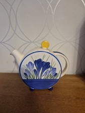 CLARICE CLIFF "BLUE CROCUS"  TEA P OT by WEDGWOOD - LTD EDITION  - SUPERB