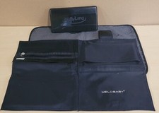 MELOBABY All In One Baby Toddler Nappy Wallet & Change Mat | Black & Charcoal