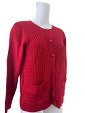 POPPY Cardigan Size Small 10 Red Cable Knit Womens Top NEW EU38 RRP £34