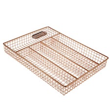 Apollo Wire Copper Cutlery Tray Drawer Organiser Tidy Storage