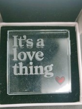 Spaceform London Glass Keepsake “It’s a Love Thing” Ornament – Boxed Gift
