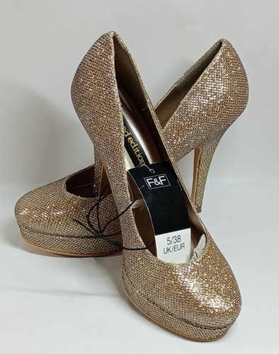 Women gold glitter shoes - gold,