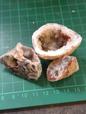 Oco Geodes x3  From Brazil Polished Front Edge