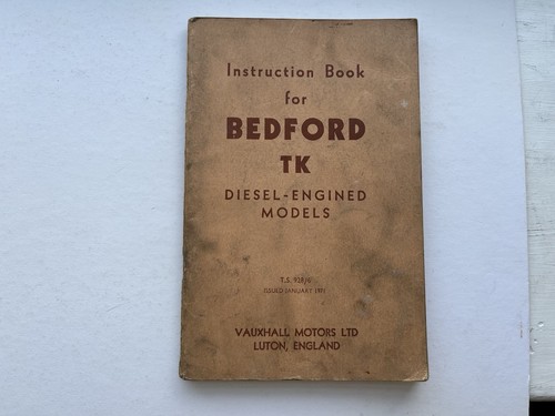 Instruction book for - book, bedford