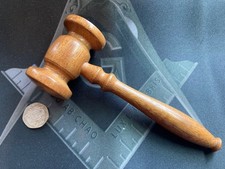 Turned Wood Gavel, no block