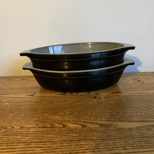 Denby JET Black & Grey Oval