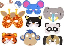 12X Foam Animal Mask Kids