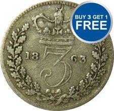 1838 TO 1901 VICTORIA SILVER THREE PENCES 3D CHOICE OF YEAR / DATE