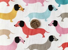 White polycotton fabric with - white,