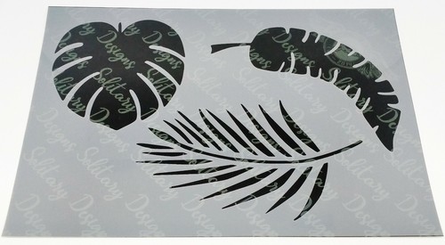 Flower leaf stencil for