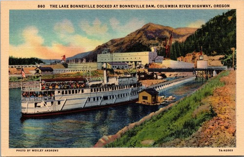 Vtg the lake bonneville docked - the,