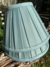 Lampshade (Pair) - In Duck Egg Blue - Box Pleat