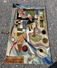 Zaida Home Wool Kandinsky Abstraction Rug With Cotton Backing: 154 long 