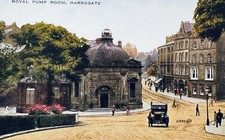Harrogate Royal Pump Room, Colour Street Scene Image Vintage Postcard Yorkshire