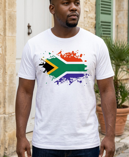 South africa flag printed - south, t