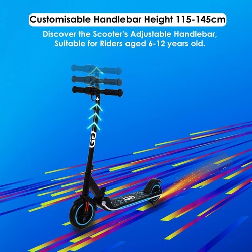 Black folding electric scooter - black,