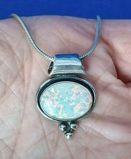 Sterling Silver & Synthetic