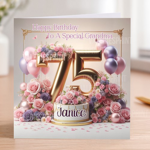 Personalised 75th birthday - 75th,