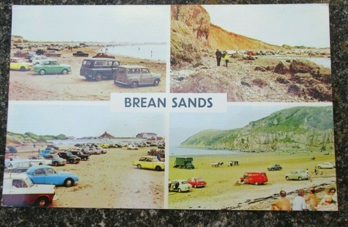 Vintage postcard brean sands - vintage,