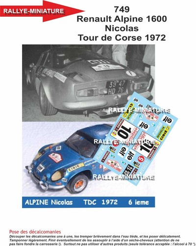 Decals ref 0749 alpine - ref,