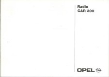 Opel Radio Car 300 operating